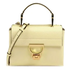Borsa Donna a Mano con Tracolla COCCINELLE in Pelle Linea Arlettis colore Lime Wash