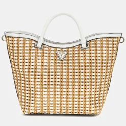 Borsa Donna a Mano GUESS Linea Atalia colore Natural - White