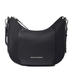 Borsa Donna PIQUADRO linea Circle in Tessuto Riciclato e Pelle Nera - BD6657W92T