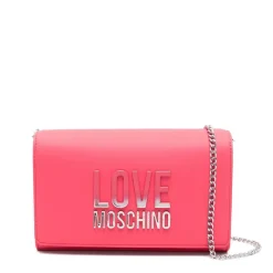 Clutch con Tracolla LOVE MOSCHINO Fuxia con Logo Lettering Sfumato