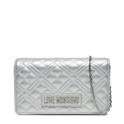 Clutch Donna con Tracolla LOVE MOSCHINO linea Smart Daily Quilted Metallic Silver