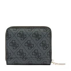 Portafoglio Piccolo GUESS Chiuso con Zip Linea Laurel Colore Coal Logo