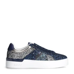 Scarpe Donna LIU JO Silvia 105 Sneakers in Glitter Blu