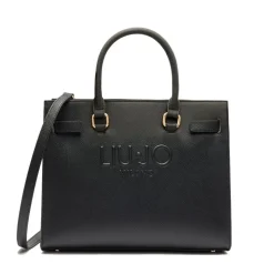 Shopping Bag a Mano LIU JO con Logo in Rilievo colore Nero