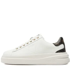 Sneakers Donna GUESS in Pelle Colore White - Brown Linea Elbina