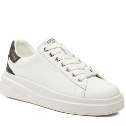 Sneakers Donna GUESS in Pelle Colore White - Brown Linea Elbina