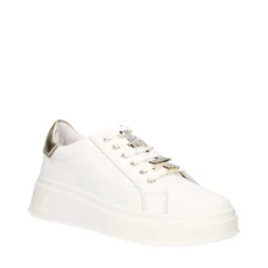 Sneakers Platform PATRIZIA PEPE Girl linea Flycharms in Pelle Bianca