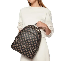 Zaino Donna GUESS Linea Manhattan Colore Mocha Logo Misura Grande